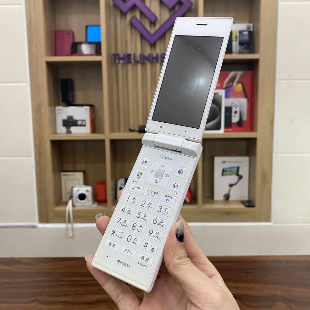 Điện thoại nắp gập Kyocera 501KC hỗ trợ 4G - Có màn phụ Loa to sóng tốt