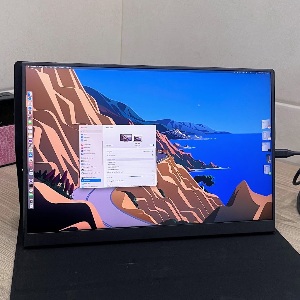 Màn hình di động 13 inch IPS 2.5K 100% sRGB Type-C ThunderBolt - Tặng bao da