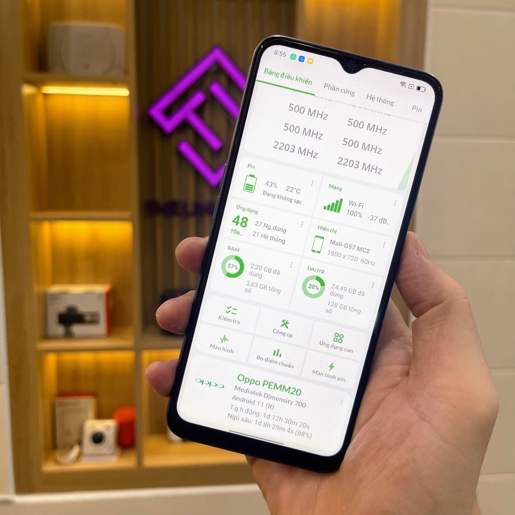 Điện thoại Oppo A55 5G chip Dimensity 700 - Màn 6.5 inch Ram 6G 128G