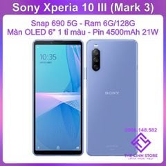 Điện thoại Sony Xperia 10 III (Mark 3) màn OLED 1 tỉ màu - Snap 690 5G ram 6G 128G