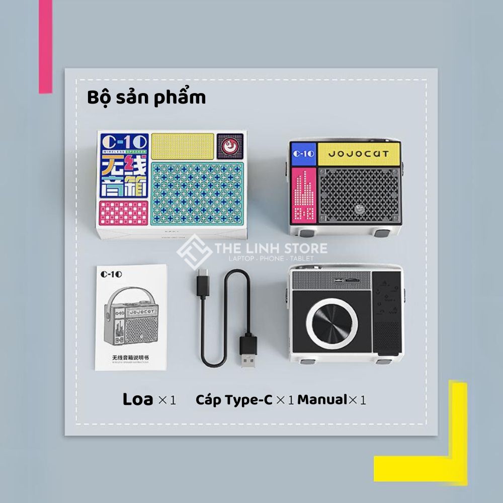 Loa Bluetooth Mini JOJOCAT C10 hình khối Rubik - Loa Decor C10 Tích Hợp Bluetooth 5.1