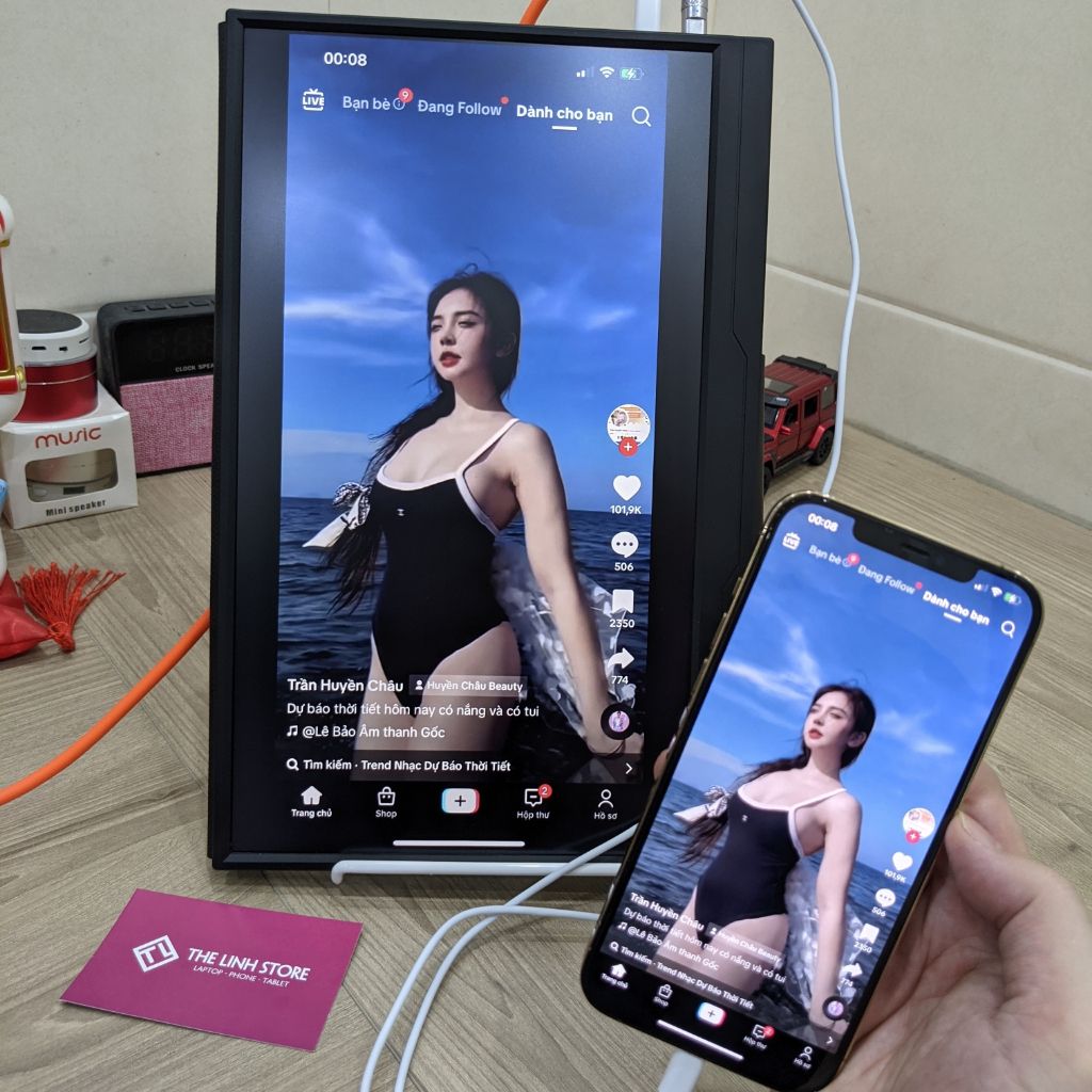 Màn hình di động 14 inch IPS hỗ trợ xuất hình từ i.Phone, hỗ trợ Thunderbolt