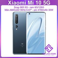 Điện thoại Xiaomi Mi 10 5G màn AMOLED 90Hz - Snap 865 ram 8G 128G