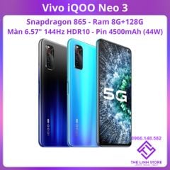 Điện thoại Vivo iQOO Neo 3 5G màn 6.57 inch 144Hz - Snap 865 ram 8G 128G