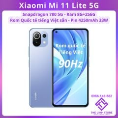 Điện thoại Xiaomi Mi 11 Lite 5G Rom Quốc tế tiếng Việt - Snapdragon 780G ram 8G 128G