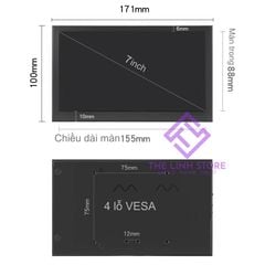 Màn hình di động 7 inch IPS có cảm ứng - Có bao da đi kèm