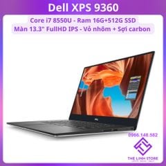 Laptop Dell XPS 9360 Core i7 8550u Ram 16G SSD 512G - Màn 13.3 FullHD IPS