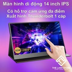 Màn hình di động 14 inch IPS có cảm ứng hỗ trợ DEX - Tặng kèm bao da