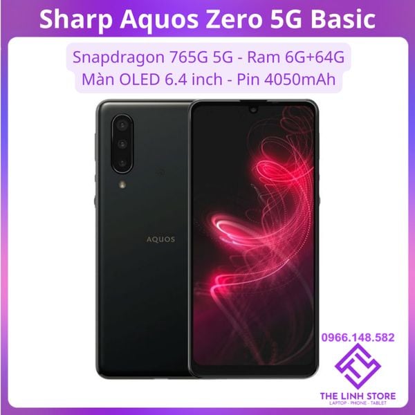 Điện thoại Sharp Aquos Zero 5G Basic màn OLED 6.4 inch - Snapdragon 765G