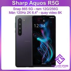 Điện thoại Sharp Aquos R5G màn 120Hz 2K - Snapdragon 865 ram 12G 256G