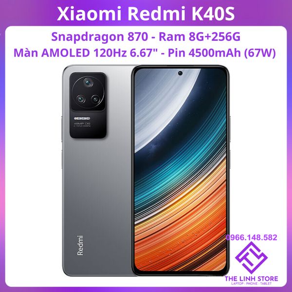 Điện thoại Xiaomi Redmi K40S màn AMOLED 120Hz - Snapdragon 870 bộ nhớ 256G