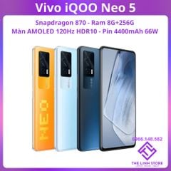 Điện thoại Vivo iQOO Neo 5 màn AMOLED 120Hz - Snapdragon 870 ram 8G 256G