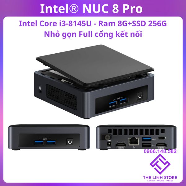Máy tính Mini PC Intel NUC 8 Pro NUC8i3PNK - Core i3 8145U Ram 8G SSD 256G