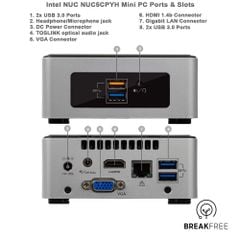 Máy tính Mini PC Intel NUC NUC5CPYH - Intel N3050 Ram 8G SSD 128G