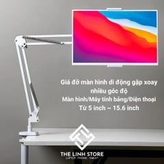 Giá đỡ tay nâng cho Màn hình di động, máy tính bảng kẹp cố định vào bàn