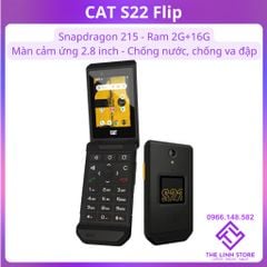 Điện thoại CAT S22 Flip chống nước chống va đập chuẩn quân đội - Android 11 màn 2.8 inch cảm ứng