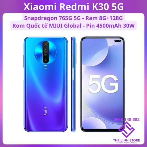 Điện thoại Xiaomi Redmi K30 5G Rom quốc tế Màn 120Hz - Snapdragon 765 ram 6G 128G