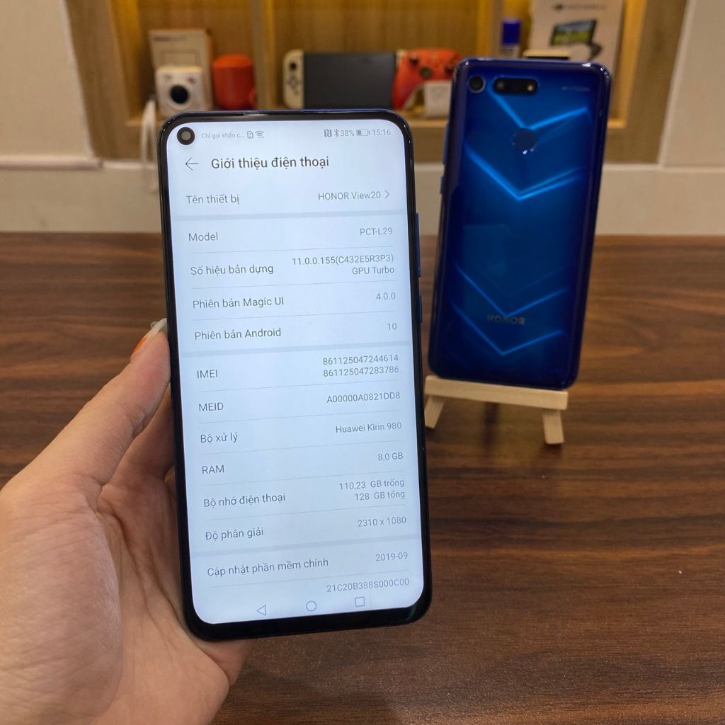 Điện thoại Honor View 20 (honor V20) ram 8G 128G - Kirin 980 Bản quốc tế có Google
