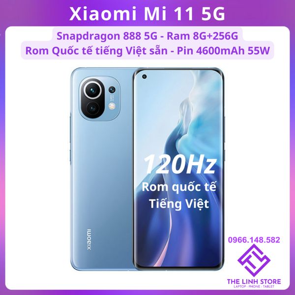 Điện thoại Xiaomi Mi 11 5G sẵn Rom Quốc tế - Snapdragon 888 ram 8G 256G