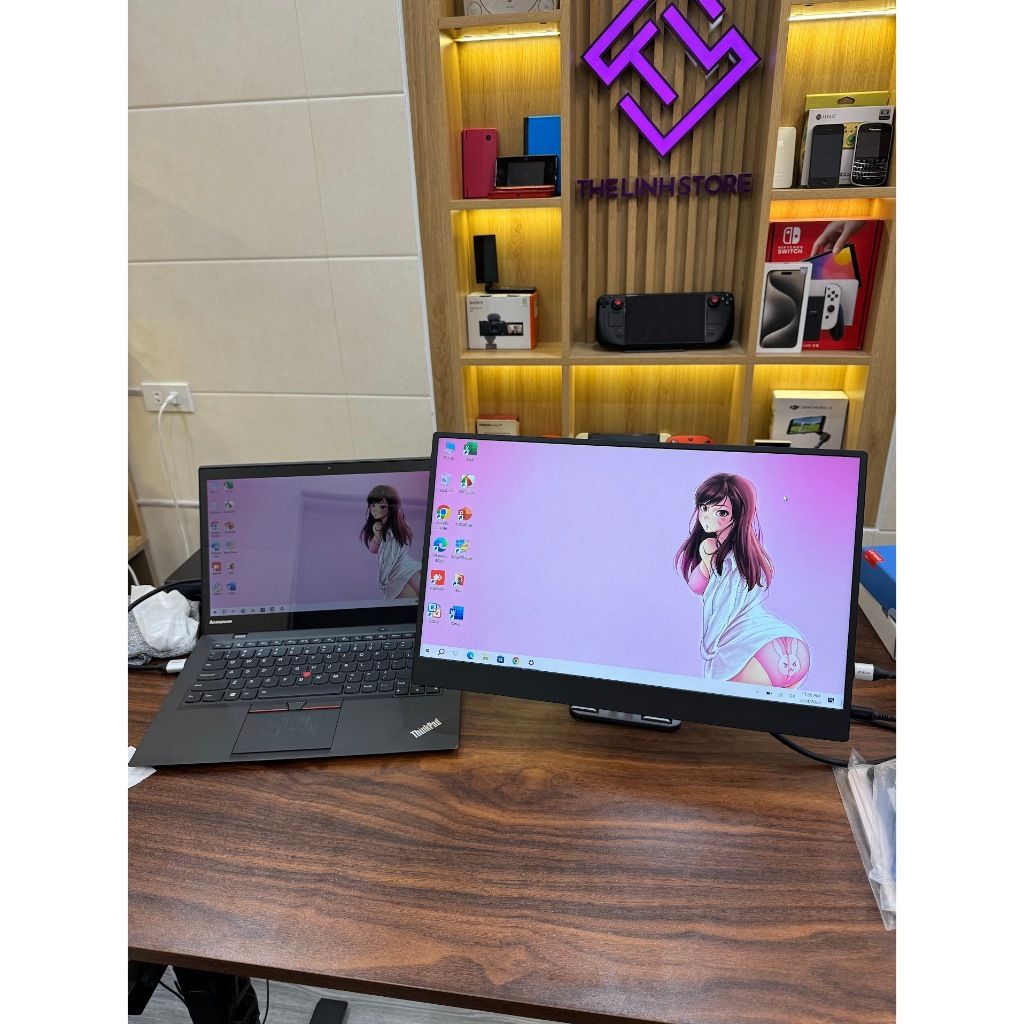 Màn hình di động 18.5 inch IPS Vỏ hợp kim chỉ mỏng 4mm - Tặng kèm bao da