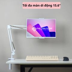 Giá đỡ tay nâng cho Màn hình di động, máy tính bảng kẹp cố định vào bàn