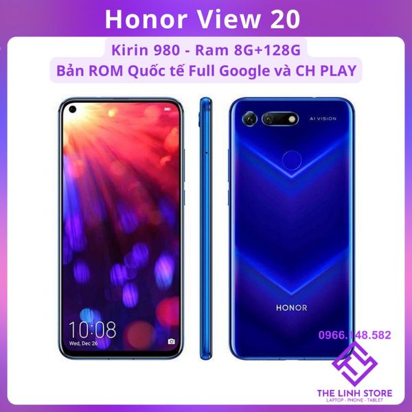 Điện thoại Honor View 20 (honor V20) ram 8G 128G - Kirin 980 Bản quốc tế có Google