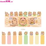  Set 120 Tờ Note Đánh Dấu Trang Capybara Dễ Thương 