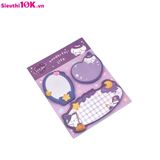  Set 3 Món Giấy Note 60 Tờ, Hoạt Tiết Hoạt Hình Dễ Thương 