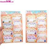  Set Nhãn Vở 18 Môn Học, Họa Tiết Bắt Mắt 