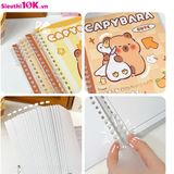  Sổ Capybara Bìa Meca 26 Lỗ, Size B5 