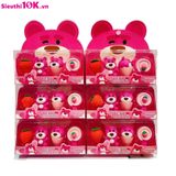  Set 4 Cục Tẩy Bút Chì Hình Gấu Dâu Lotso Hồng Cute 