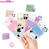  Set 4 Món Giấy Note 80 Tờ, Nhân Vật Hoạt Hình Cute 