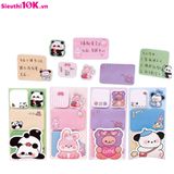  Set 4 Món Giấy Note 80 Tờ, Nhân Vật Hoạt Hình Cute 