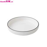  Đĩa sứ 7 inch hoa văn dọc 30/T 