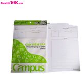  Tập Giấy Kt Campus B5 Màu Xanh Có Chấm 