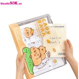  Túi Đựng Tài Liệu Capybara A4 Cute, Dạng Dây Kéo 