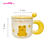  Cốc Sứ Gấu Nâu Little Bear Kèm Thìa 400Ml 60/T 