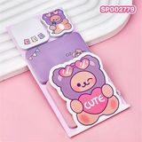  Set 4 Món Giấy Note 80 Tờ, Nhân Vật Hoạt Hình Cute 