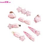  Set 9 Kẹp Tóc Hình Ngôi Sao Đám Mây Hồng Dễ Thương 