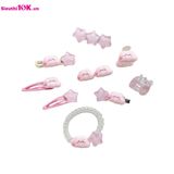  Set 9 Kẹp Tóc Hình Ngôi Sao Đám Mây Hồng Dễ Thương 