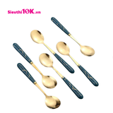 Thìa Inox Vân Đá Tráng Vàng Tm 6/H 200H/T 