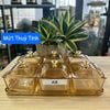  A8 - Mứt Thuỷ Tinh Bộ 6 Trơn Nắp Nhựa Màu Hổ Phách 20/T 