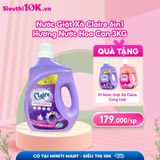  Nước Giặt Xả Claire 6in1 Hương Nước Hoa Can 3kg 4/T 