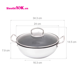  Nồi Kho Cá Five 3 Đáy 24Cm 