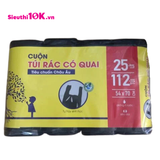  Vipaco Túi Rác Có Quai 4 Cuộn 25L 54X70Cm 112 Túi 12/T 