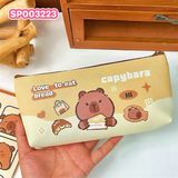  Túi Bút Capybara Pu Dễ Thương 