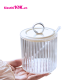  Số 3 - Khay Gia Vị Nhựa Bộ 4 Có Nắp Thìa Khung Sắt 36/T 