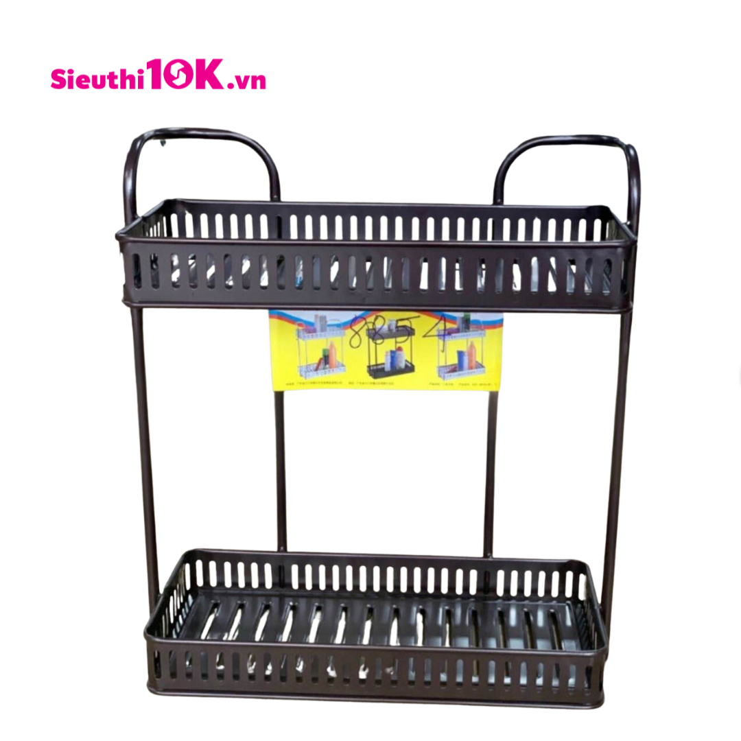  8854 - Kệ Chữ Nhật 2 Tầng Đen 201 Inox 12/T 