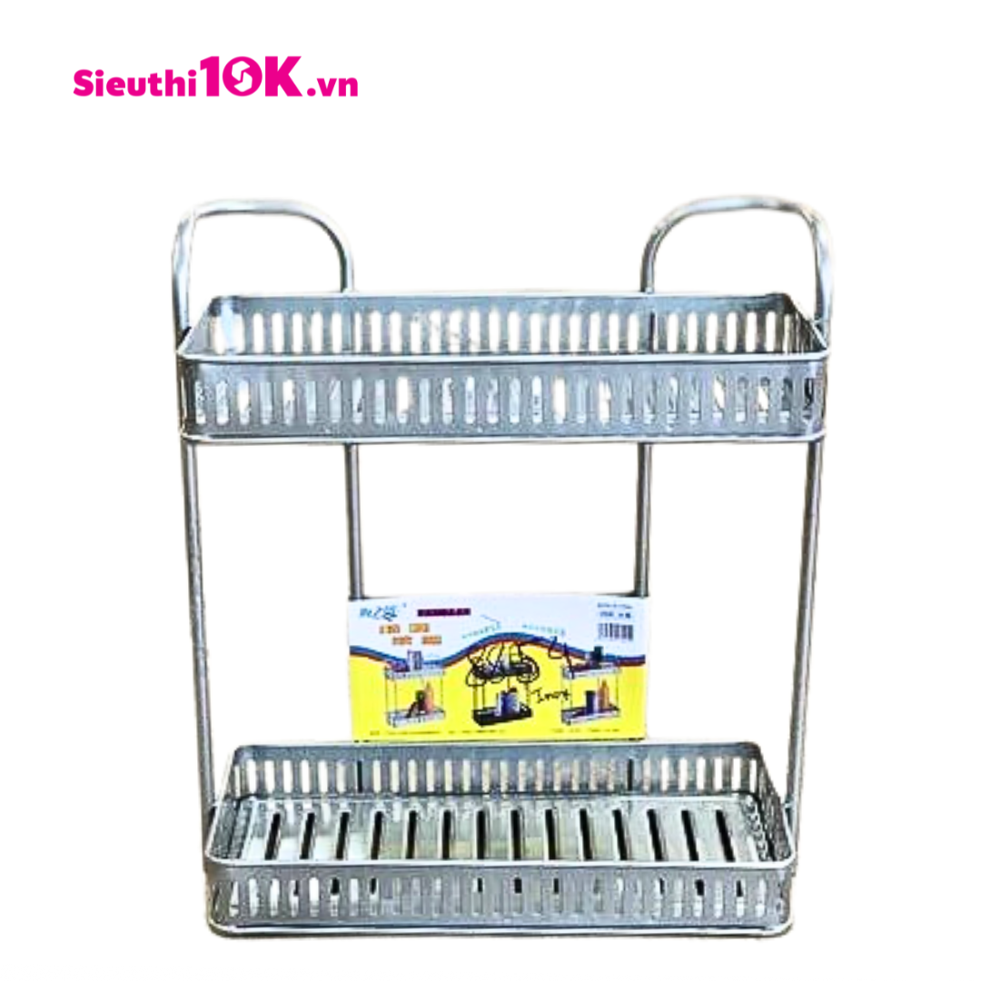  8854 - Kệ Chữ Nhật 2 Tầng Đen 201 Inox 12/T 