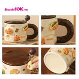  Cốc Sứ Charm Bánh Mì Kèm Thìa 360Ml 60/T 